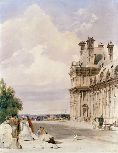 Vue près du Pont Royal, avec le Pavillon de Flore, Tuileries - Thomas Shotter Boys